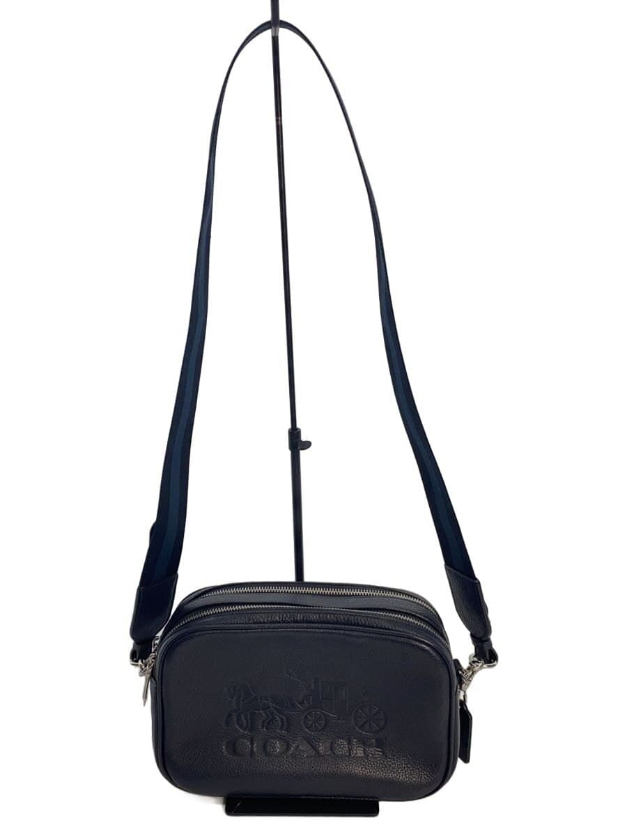 COACH Shoulder Bag_All Leather Leather Navy 75818