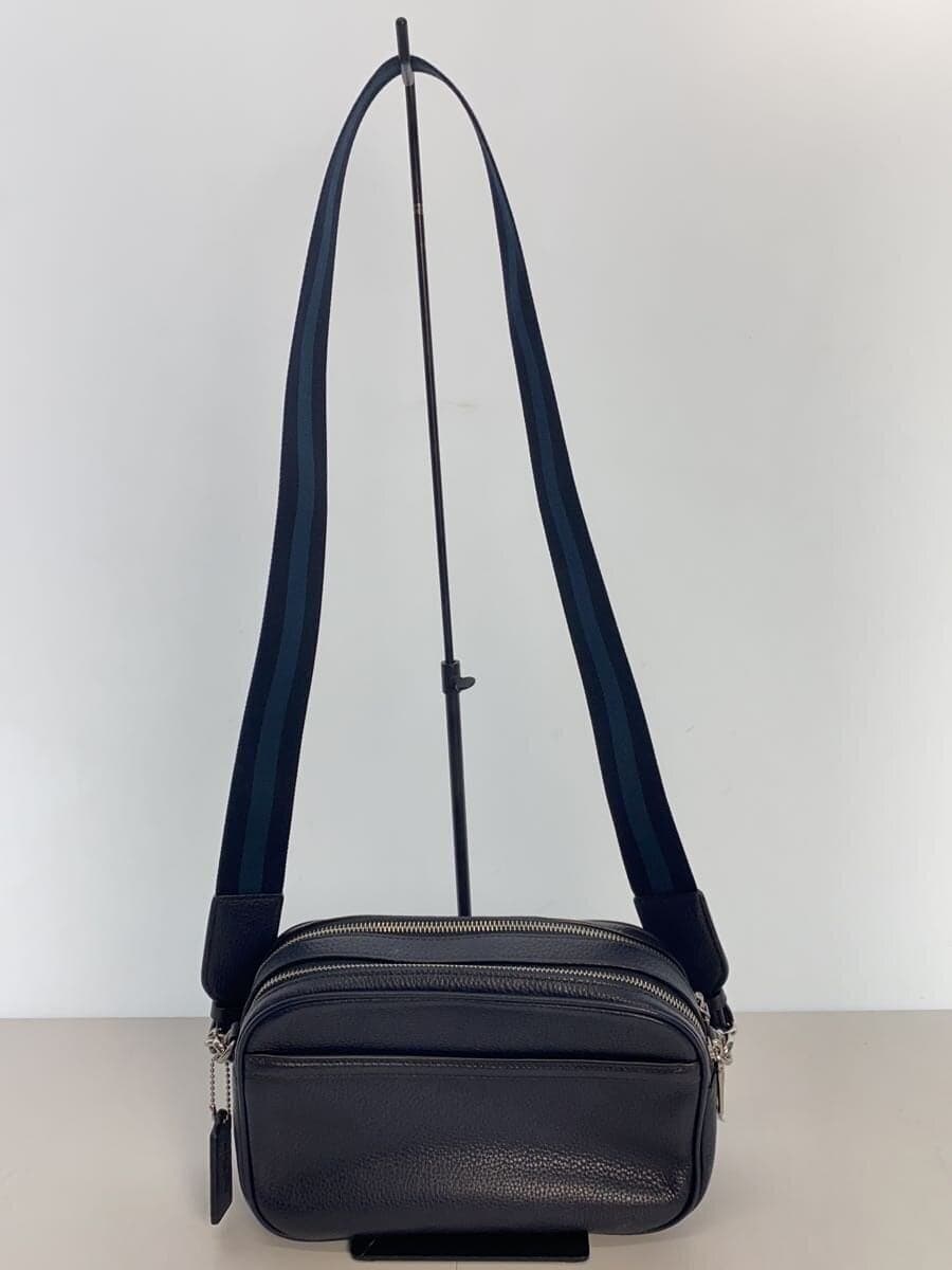 COACH Shoulder Bag_All Leather Leather Navy 75818 3