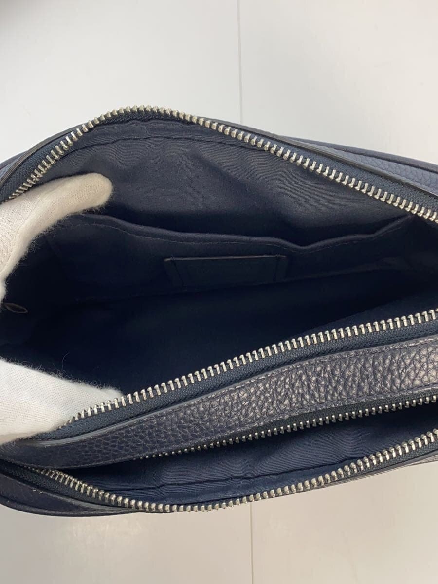 COACH Shoulder Bag_All Leather Leather Navy 75818 6