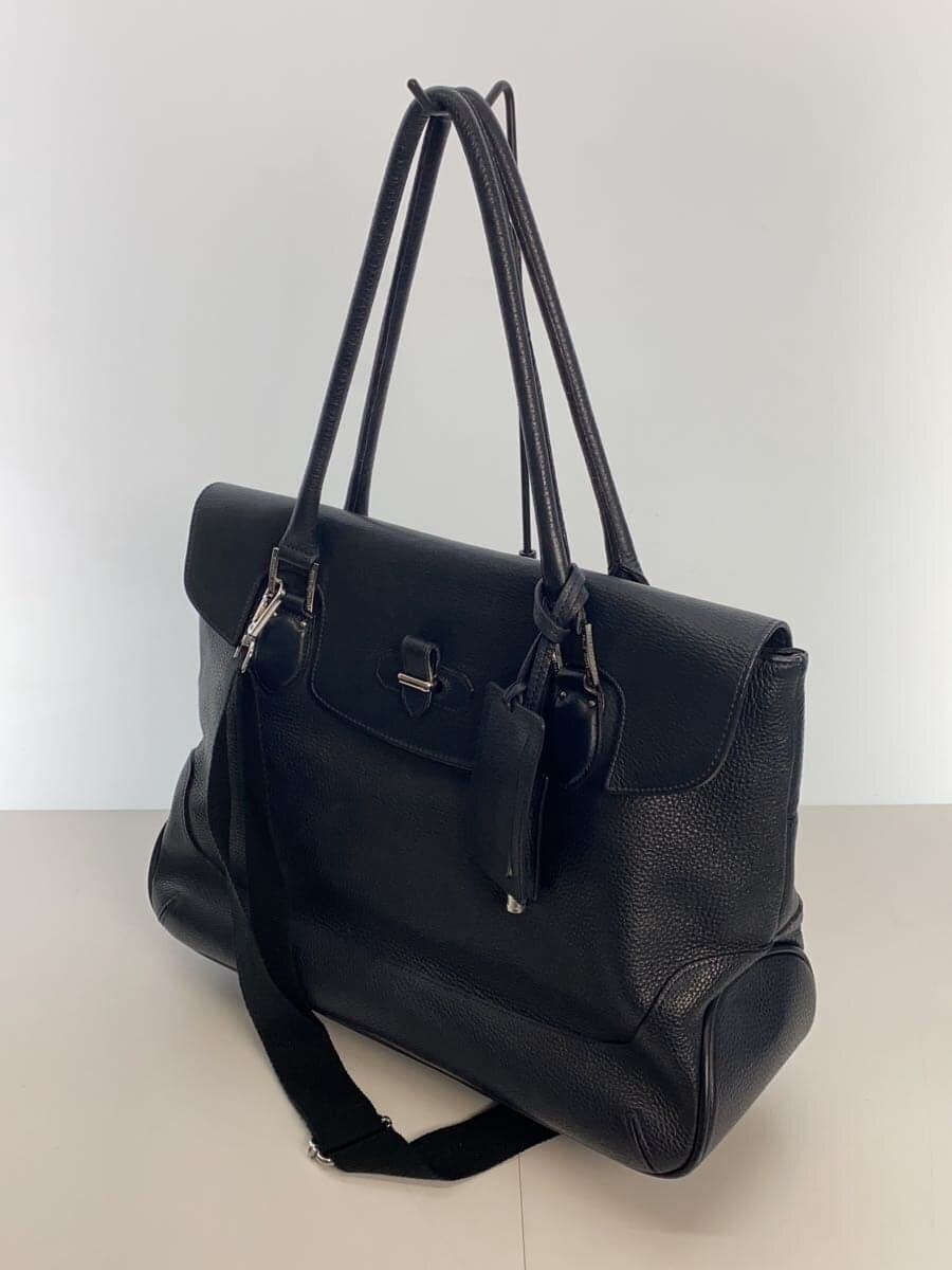 PELLE MORBIDA Tote Bag Leather Navy 2