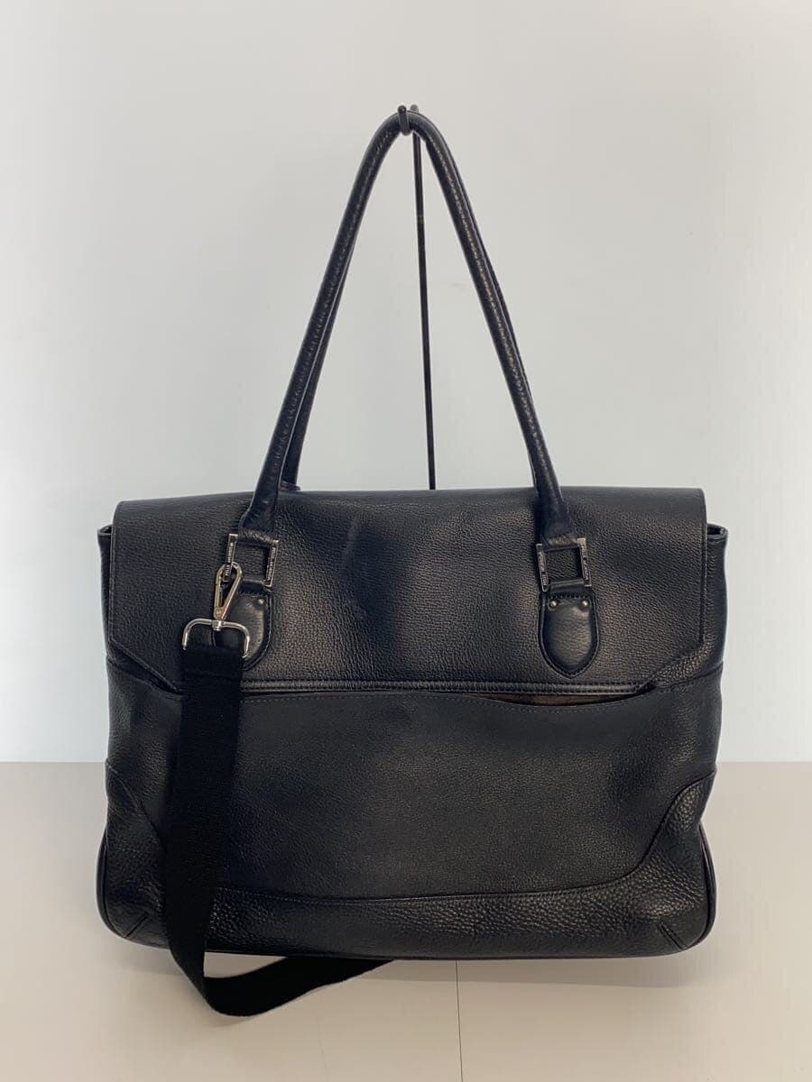 PELLE MORBIDA Tote Bag Leather Navy 3