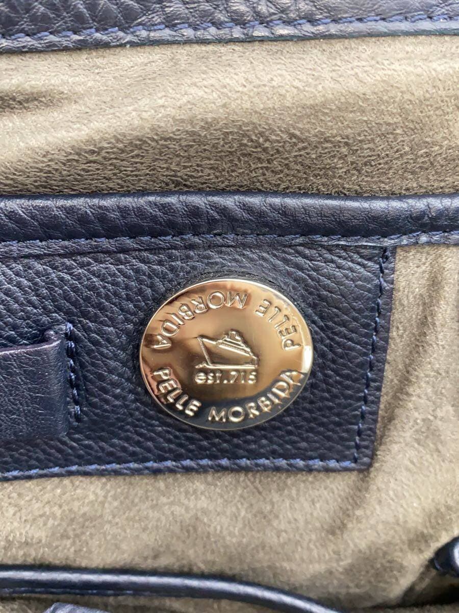 PELLE MORBIDA Tote Bag Leather Navy 5