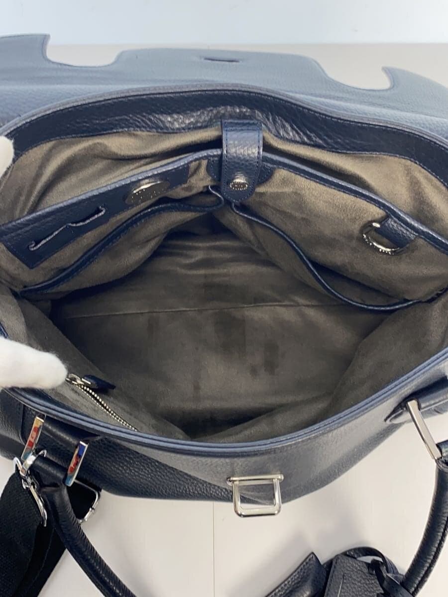 PELLE MORBIDA Tote Bag Leather Navy 6