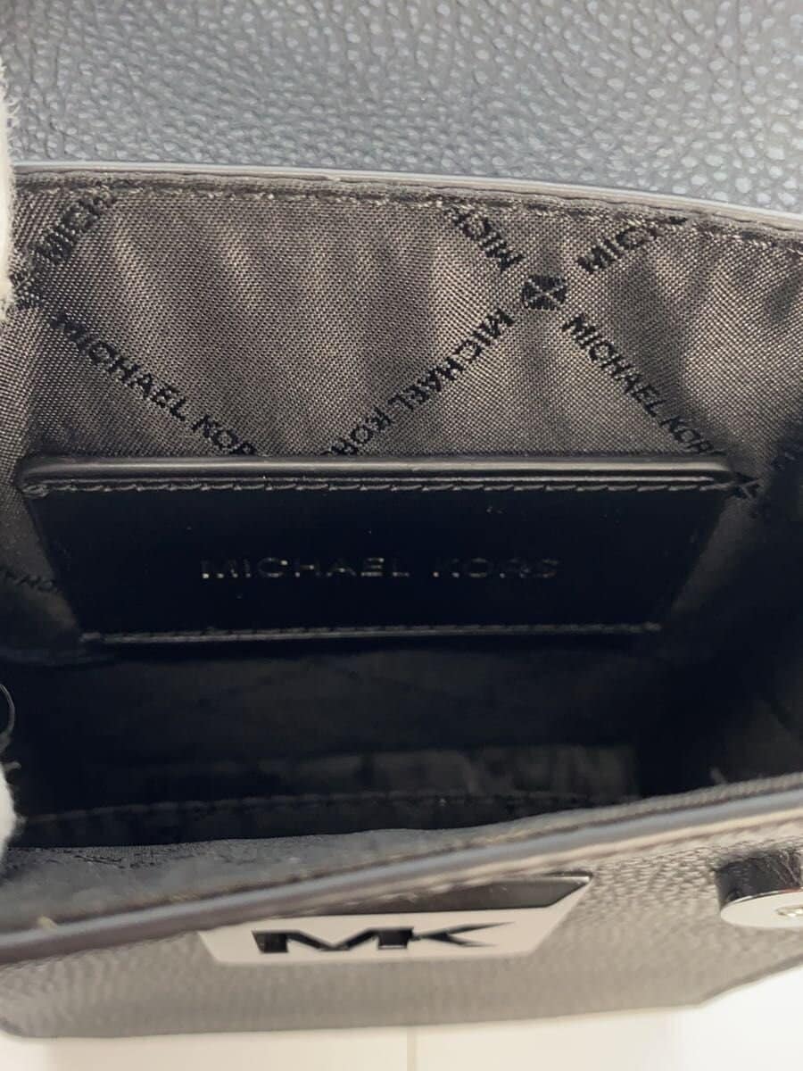 MICHAEL KORS Shoulder Bag Leather Black Solid Color LI-2306 5