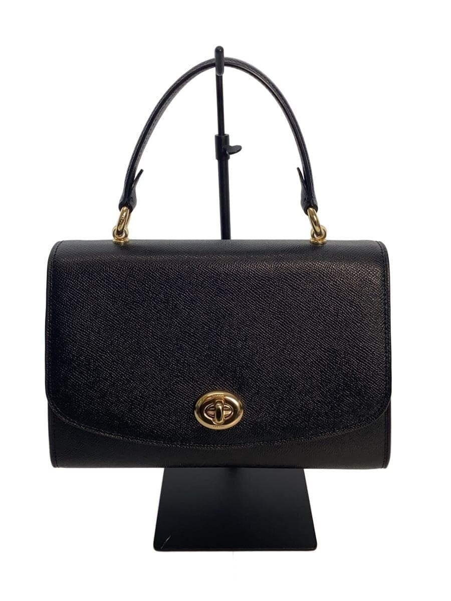 COACH handbag leather black F76618 missing shoulder strap