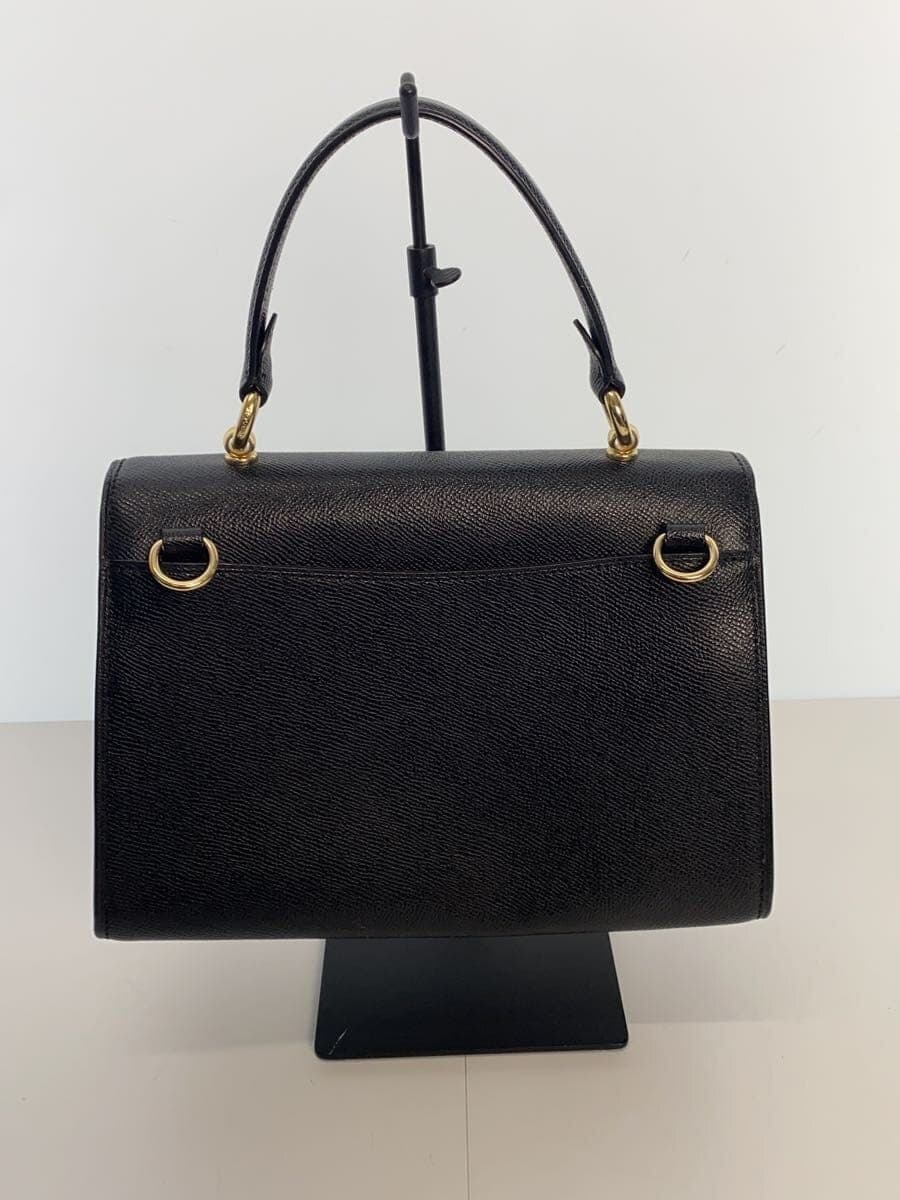 COACH handbag leather black F76618 missing shoulder strap 3