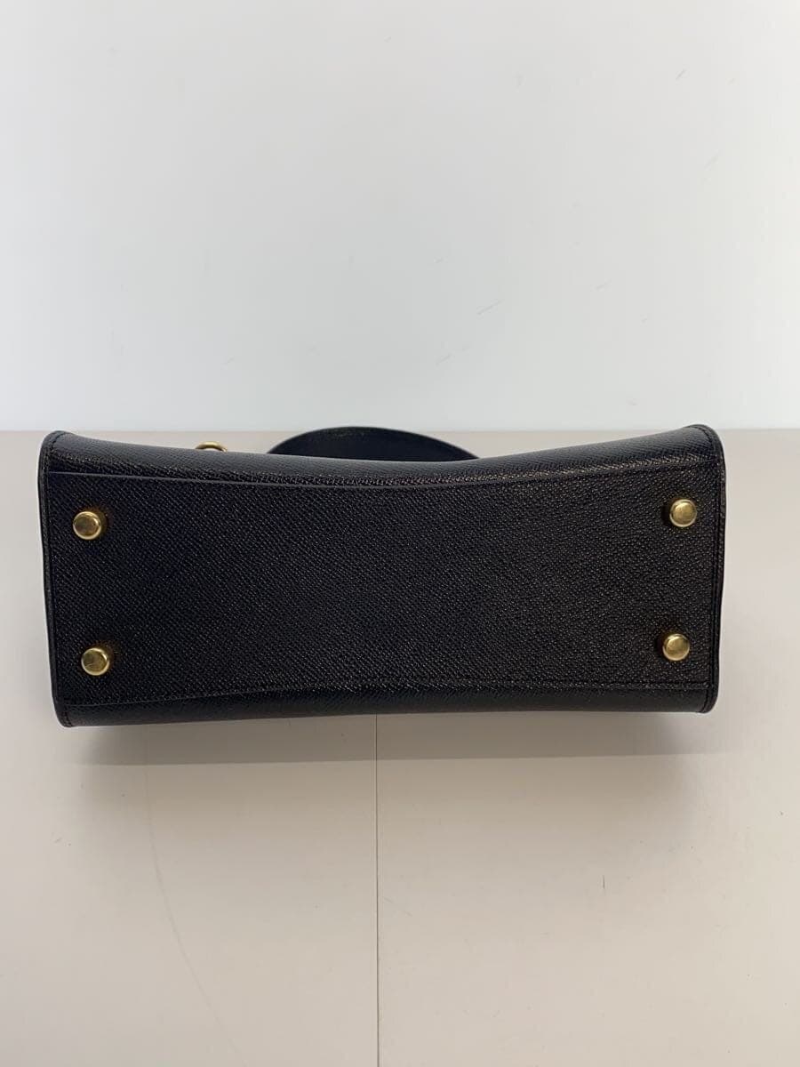 COACH handbag leather black F76618 missing shoulder strap 4