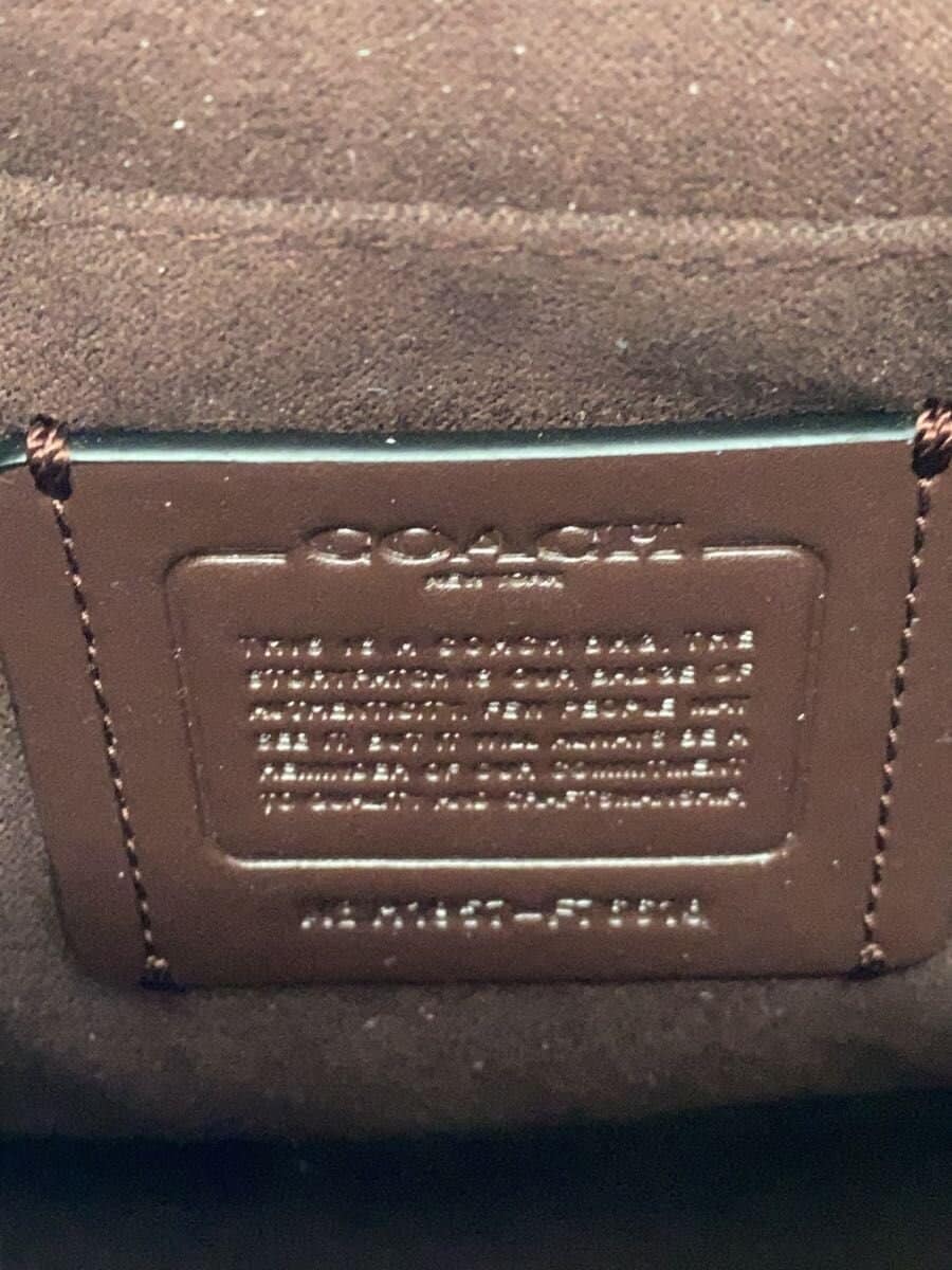 COACH handbag leather black F76618 missing shoulder strap 5