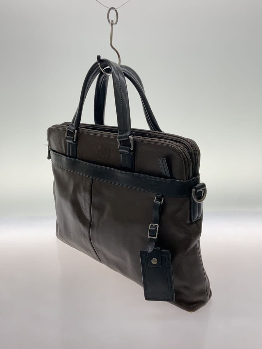TUMI Briefcase Leather BRW Solid 2