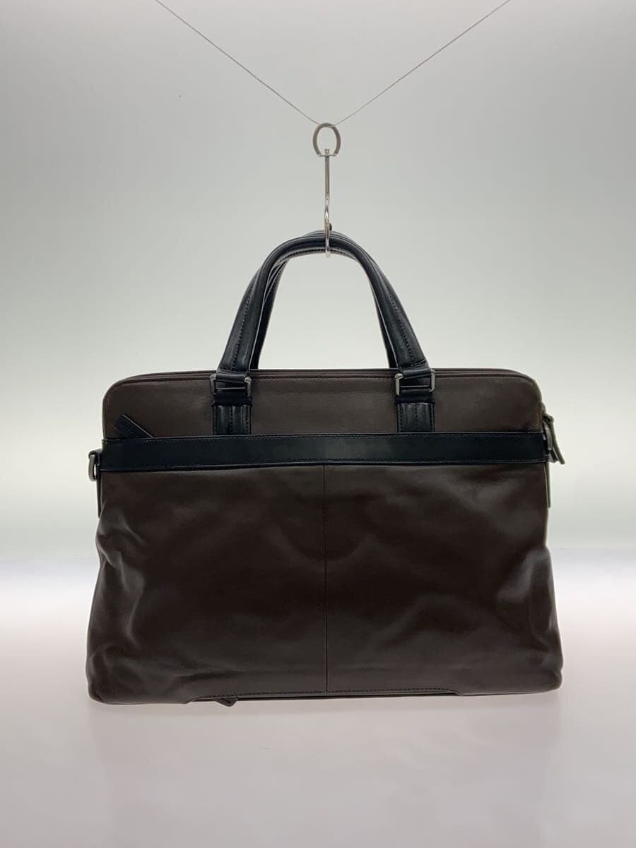TUMI Briefcase Leather BRW Solid 3