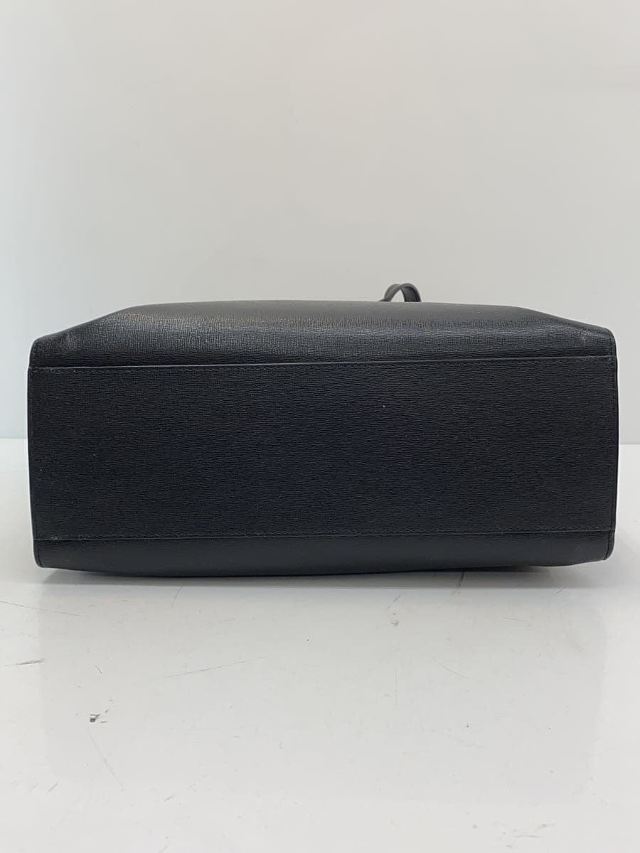 FURLA Tote Bag Leather BLK Solid 4