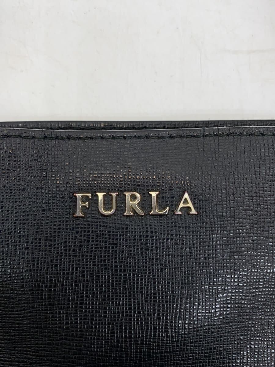 FURLA Tote Bag Leather BLK Solid 5