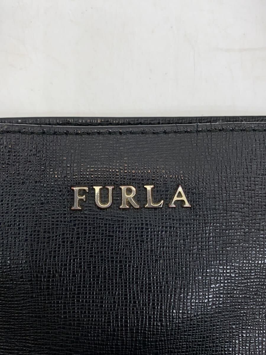 FURLA Tote Bag Leather BLK Solid 5