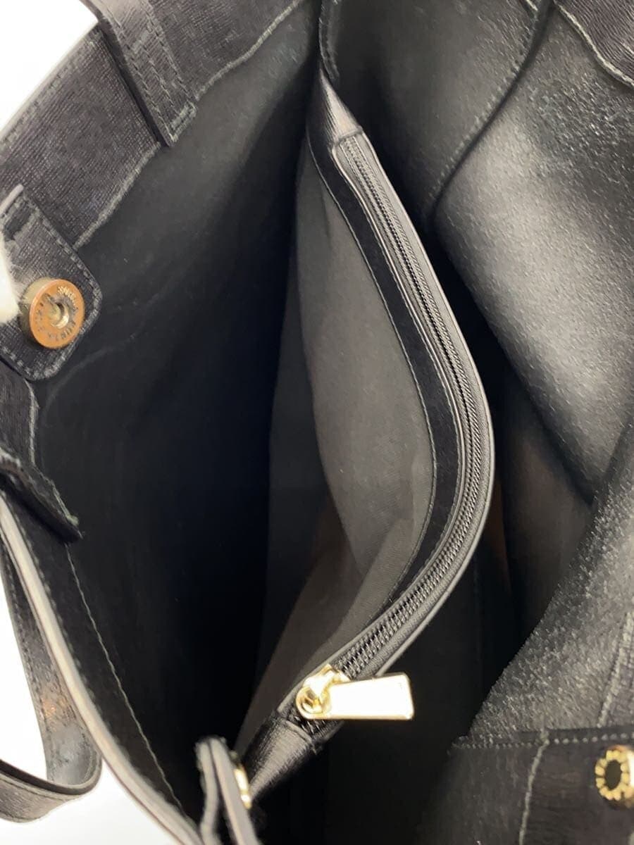 FURLA Tote Bag Leather BLK Solid 7