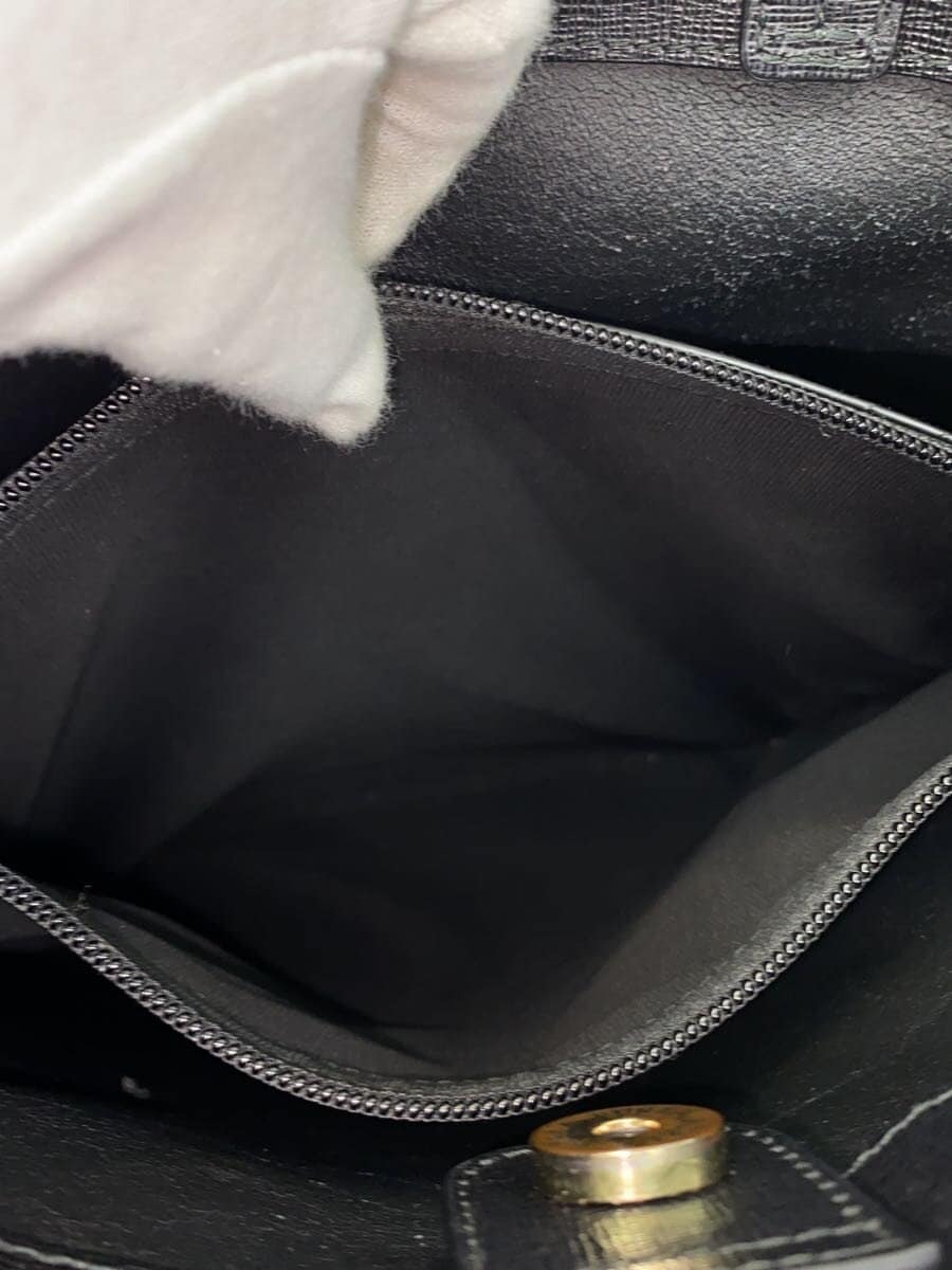 FURLA Tote Bag Leather BLK Solid 8