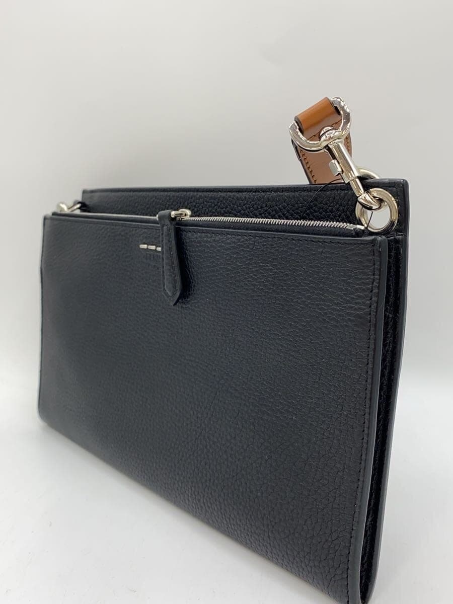 FENDI Shoulder Bag Leather Black 7M0255 3