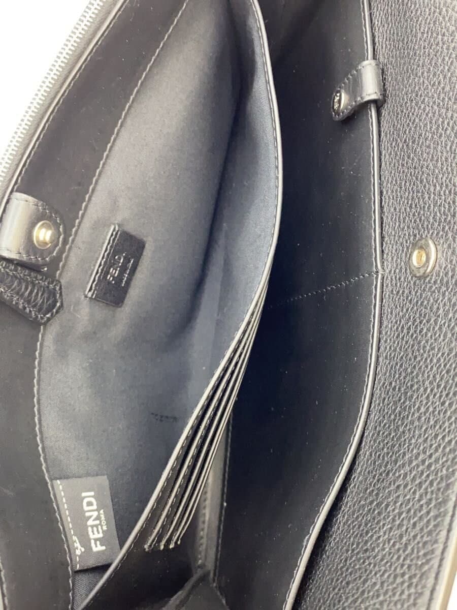 FENDI Shoulder Bag Leather Black 7M0255 7