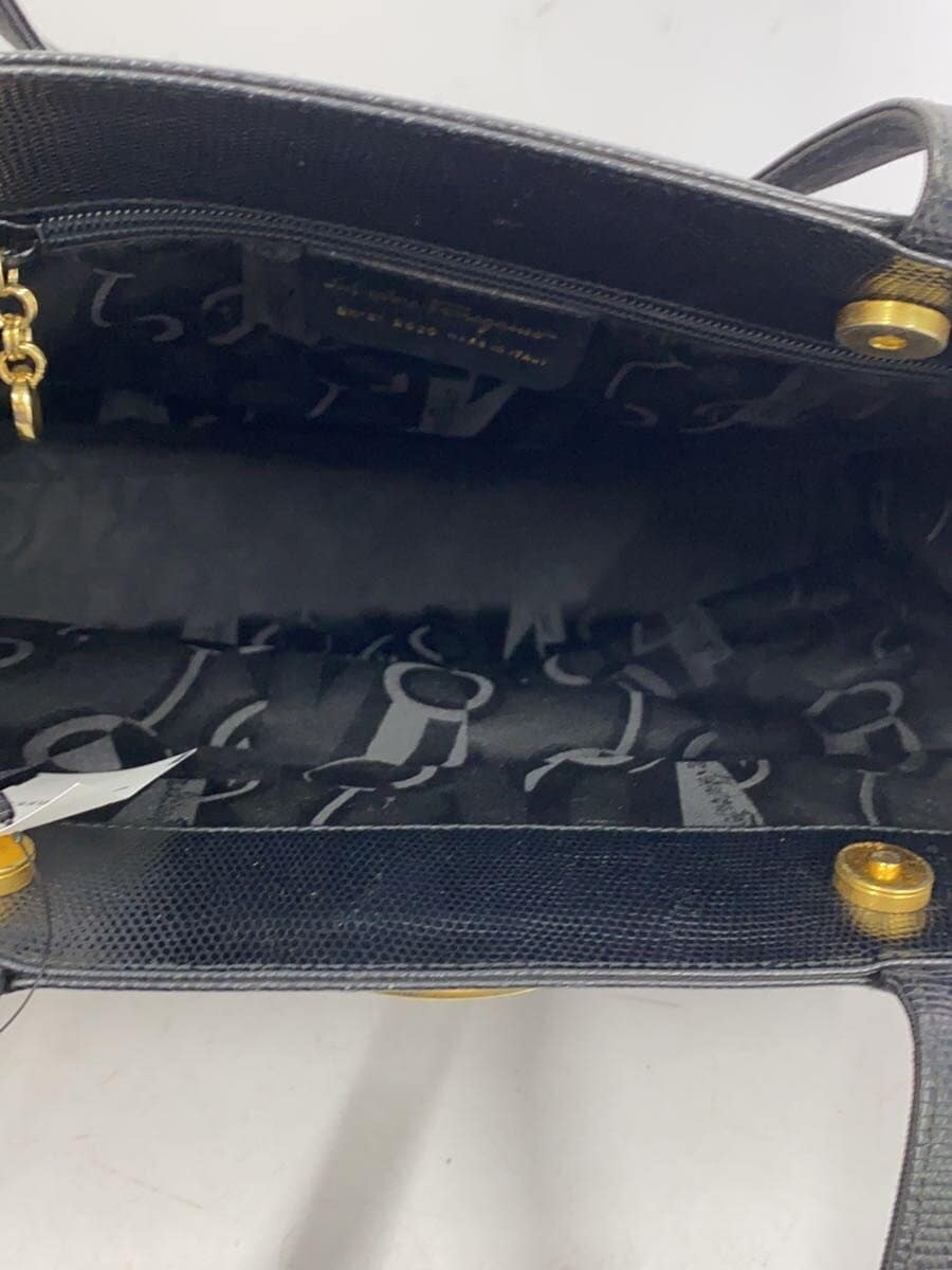 Salvatore Ferragamo Tote Bag Leather BLK 6