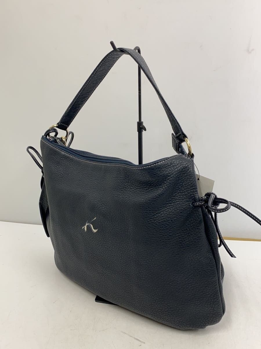 Kitamura Shoulder Bag Leather NVY 2