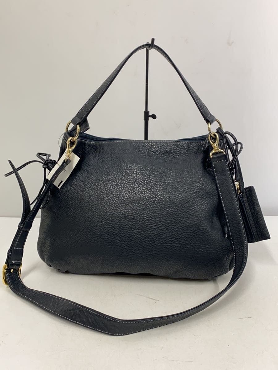 Kitamura Shoulder Bag Leather NVY 3