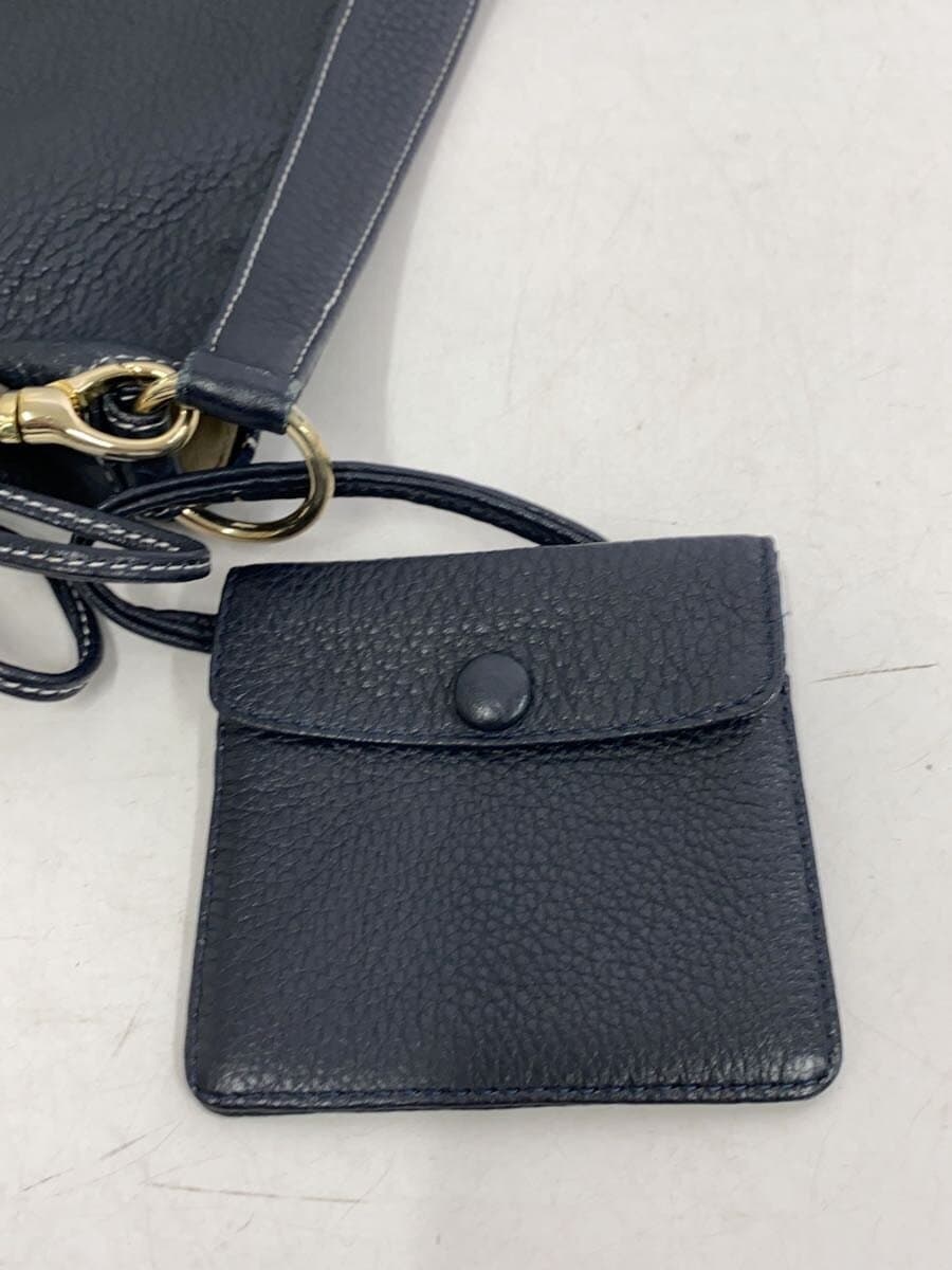 Kitamura Shoulder Bag Leather NVY 7