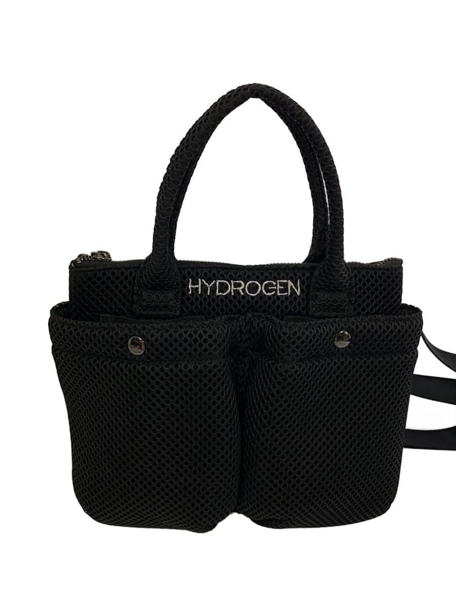 HYDROGEN Mesh 2-Way Handbag Shoulder Bag Black