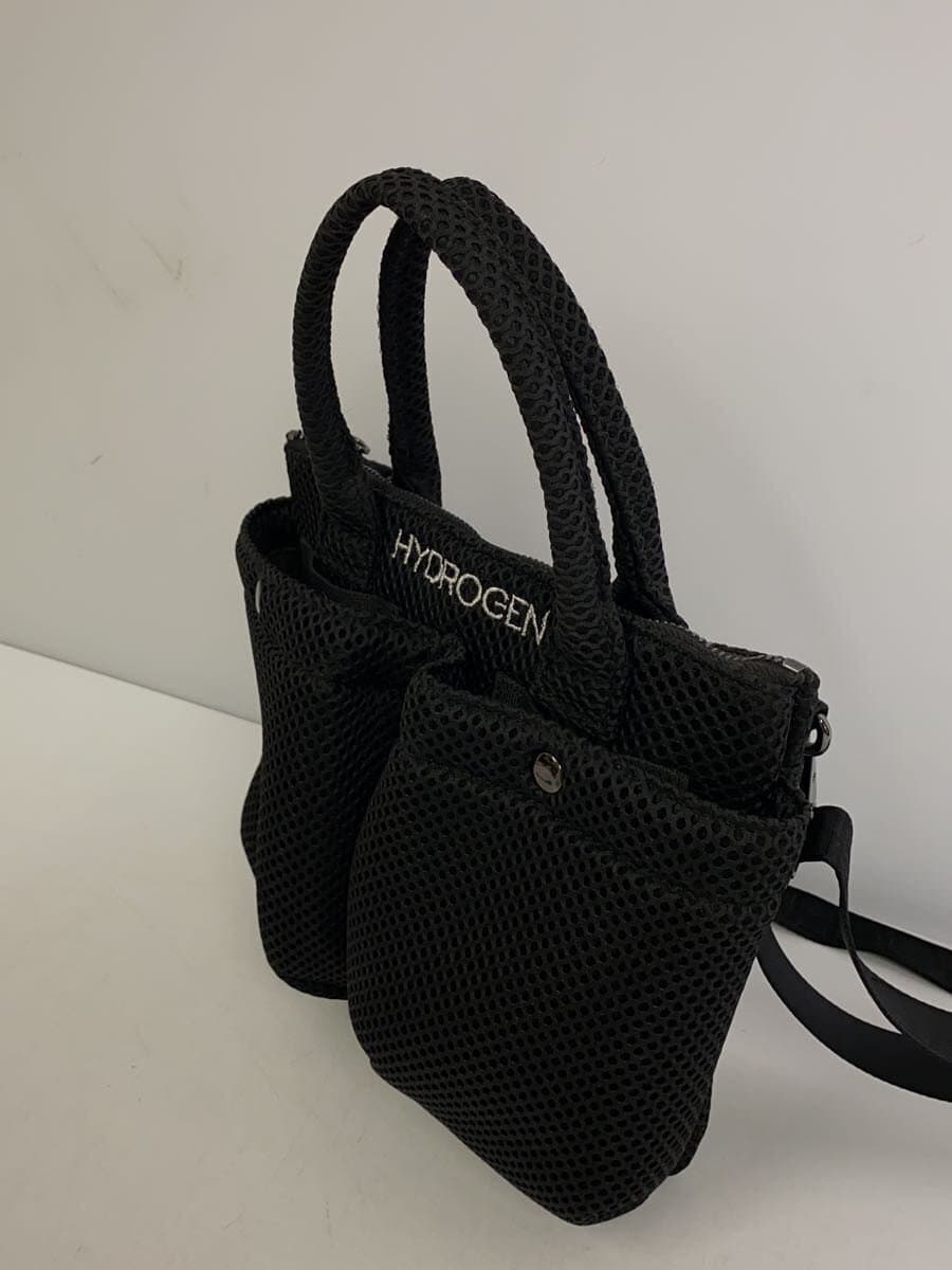 HYDROGEN Mesh 2-Way Handbag Shoulder Bag Black 2
