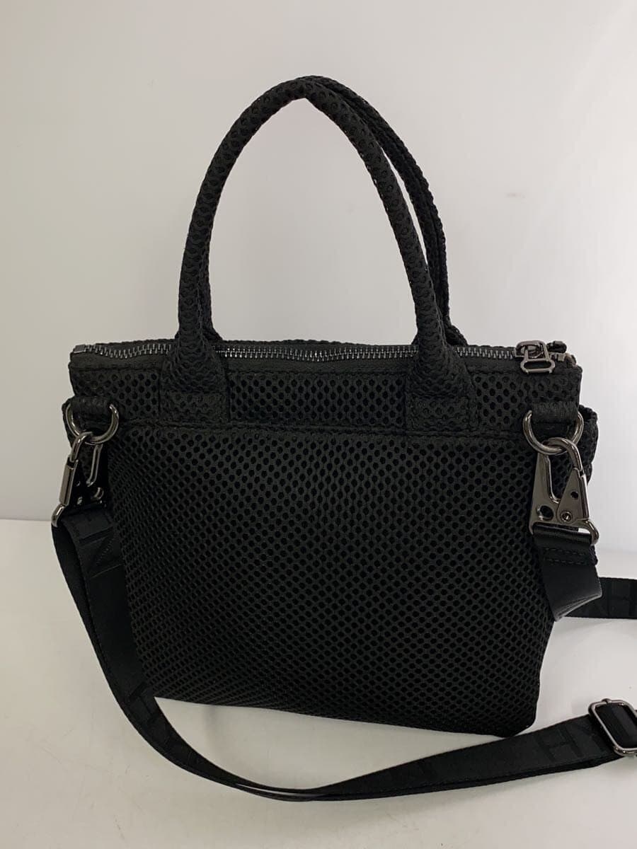 HYDROGEN Mesh 2-Way Handbag Shoulder Bag Black 3