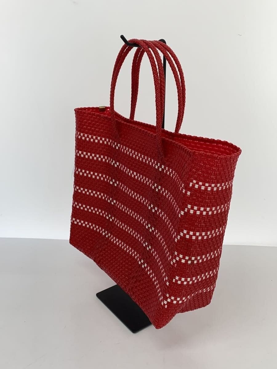 Letra Basket Bag RED Border Stripe 2