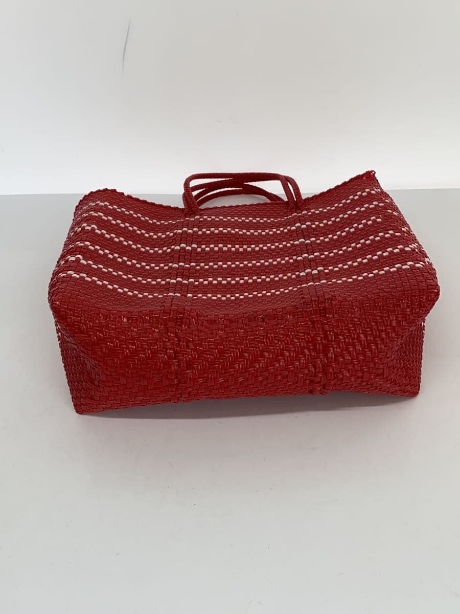 Letra Basket Bag RED Border Stripe 4