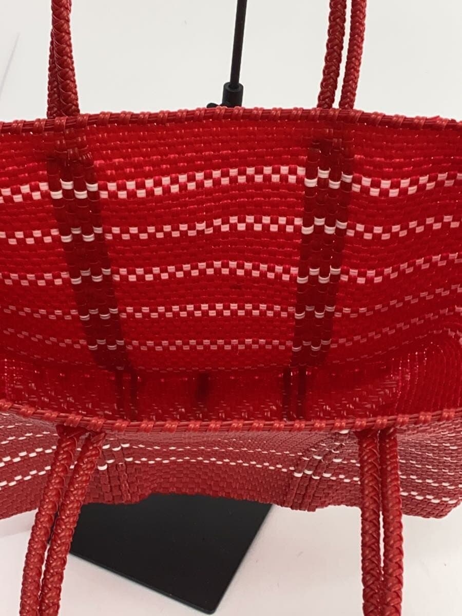 Letra Basket Bag RED Border Stripe 6