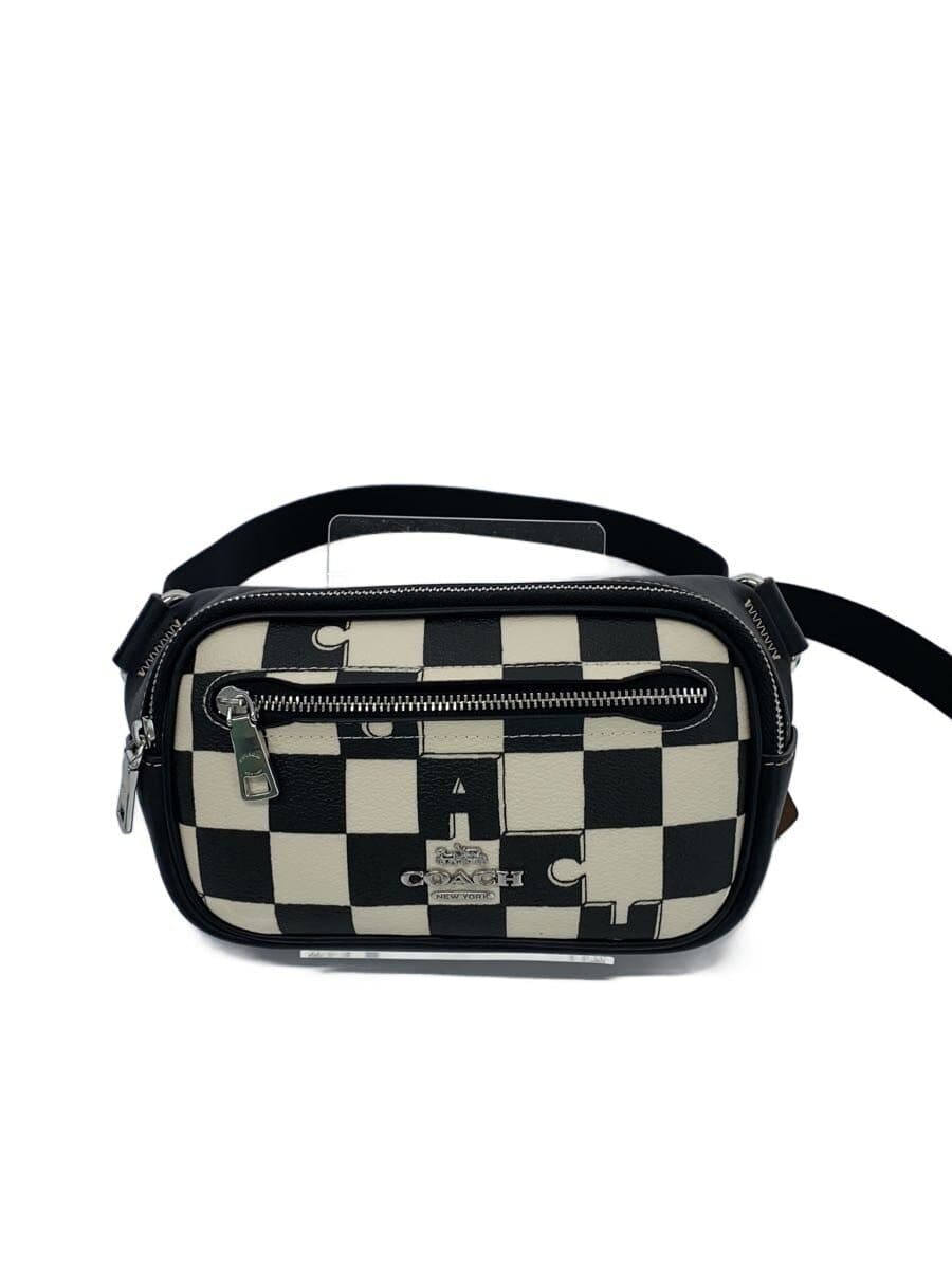 COACH Shoulder Bag Leather BLK Check m2347-cr210