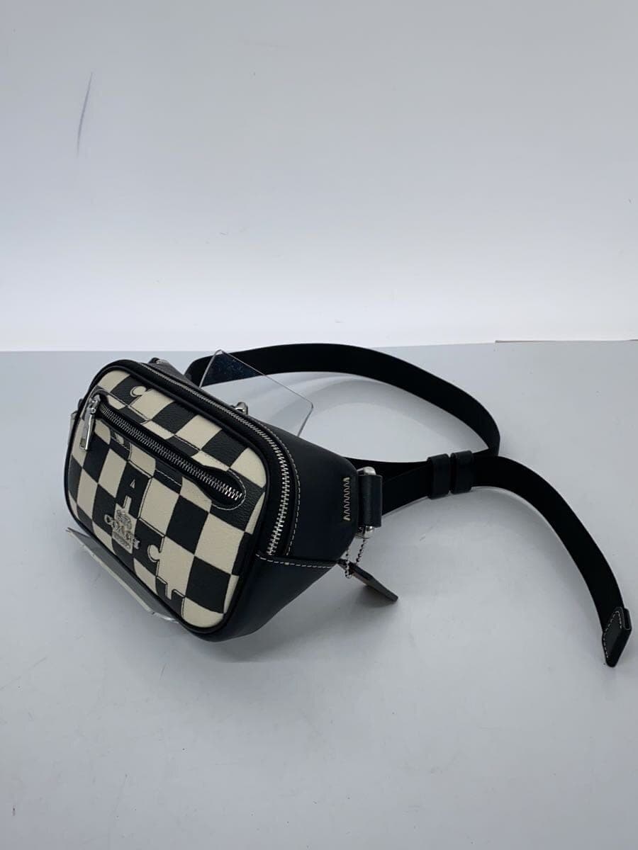 COACH Shoulder Bag Leather BLK Check m2347-cr210 2