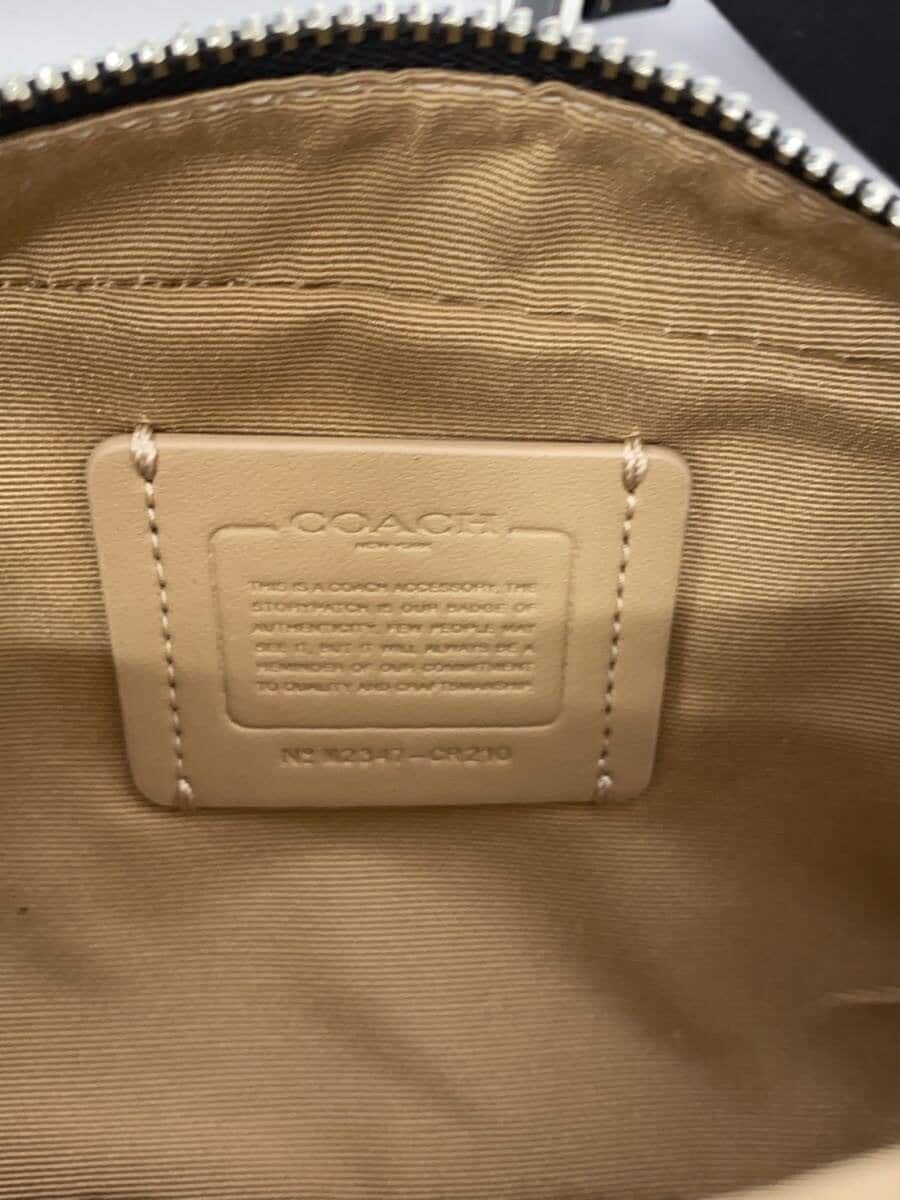 COACH Shoulder Bag Leather BLK Check m2347-cr210 5