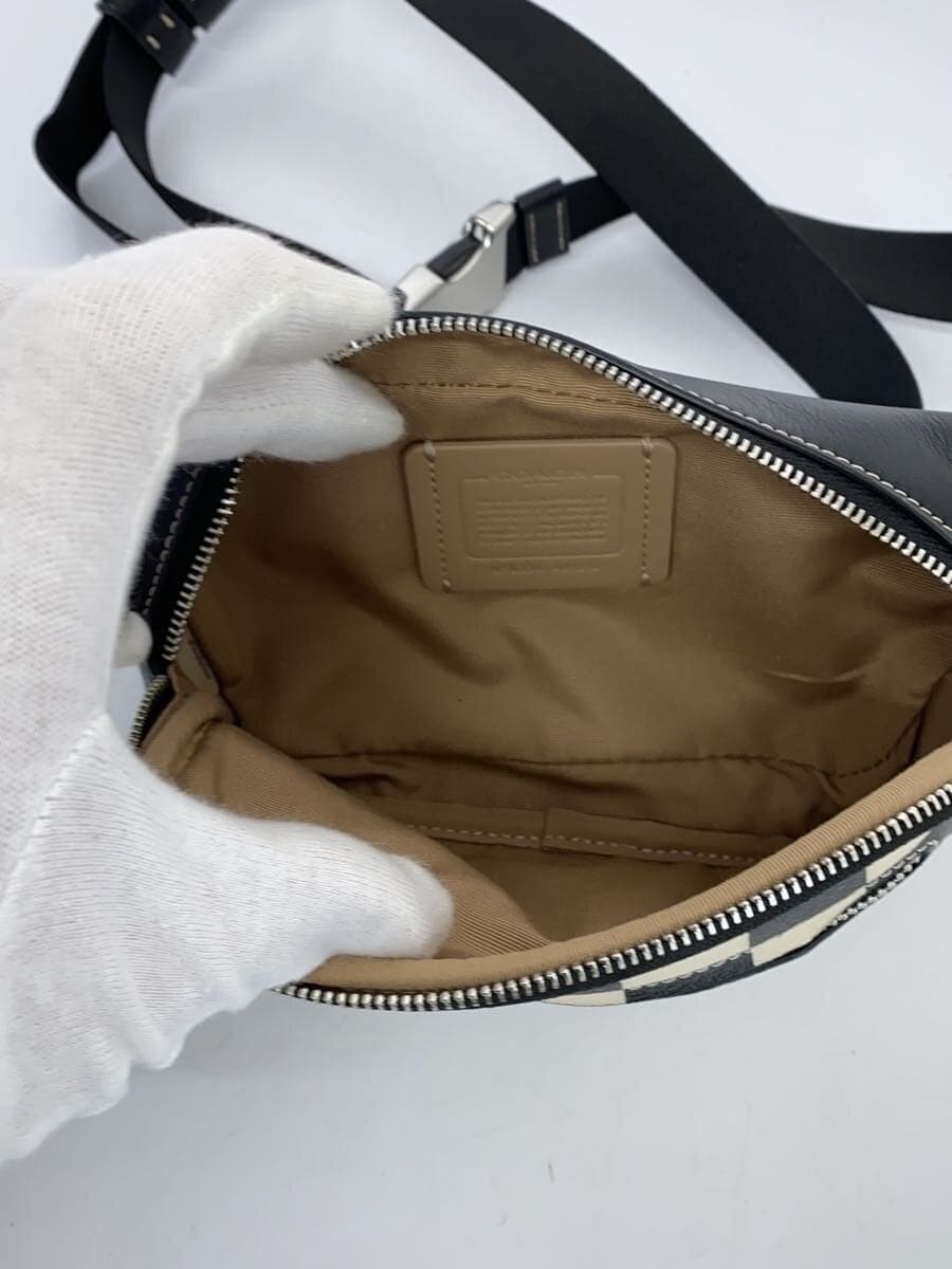 COACH Shoulder Bag Leather BLK Check m2347-cr210 6