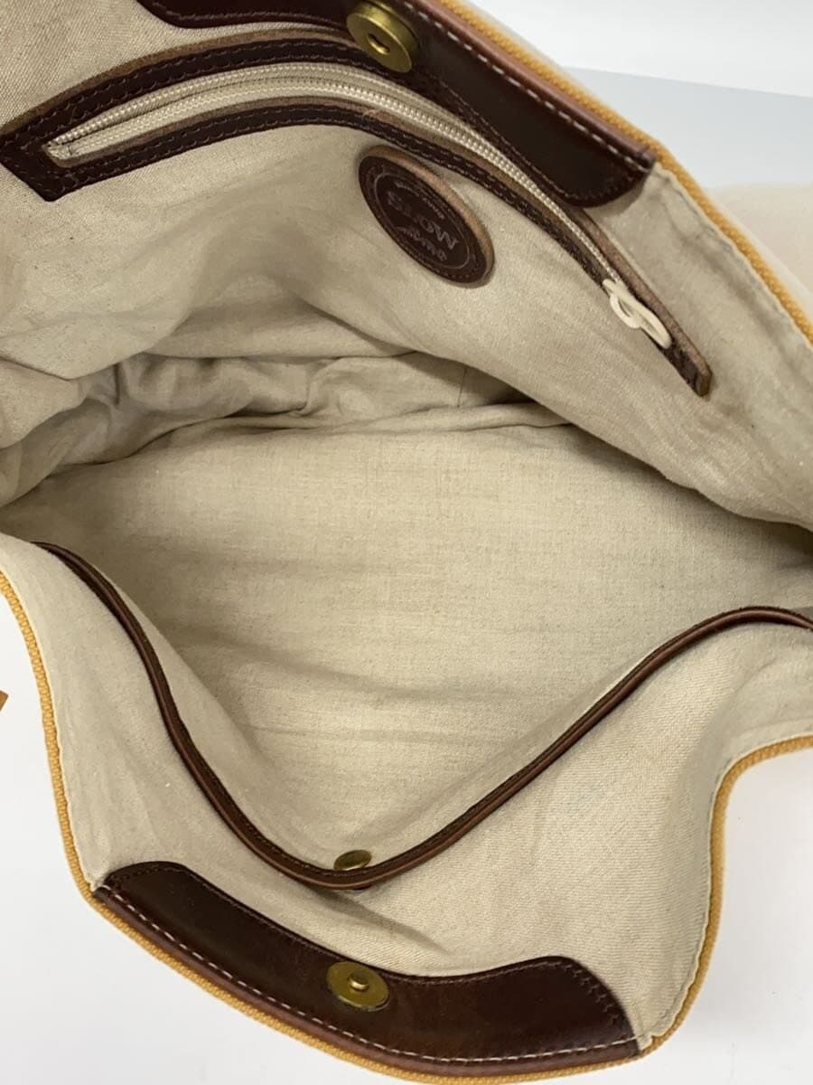 SLOW Shoulder Bag Canvas BEG Solid 6