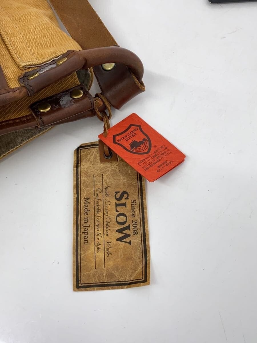 SLOW Shoulder Bag Canvas BEG Solid 7