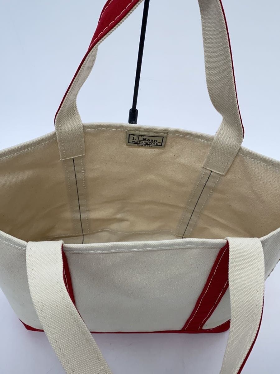 L.L.Bean Boat and Tote Bag Cotton WHT Plain 6