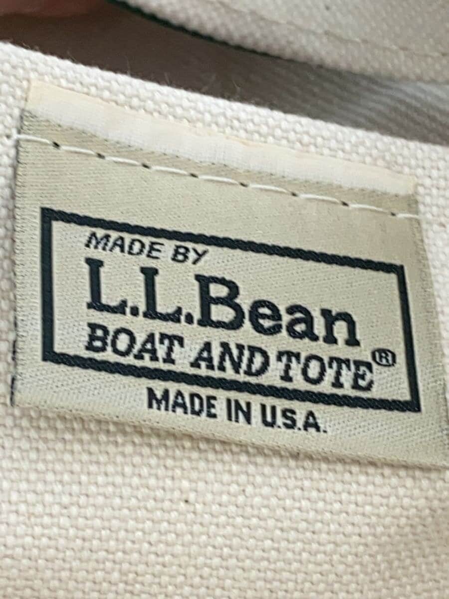 L.L.Bean Boat and Tote Bag Cotton WHT Plain 5
