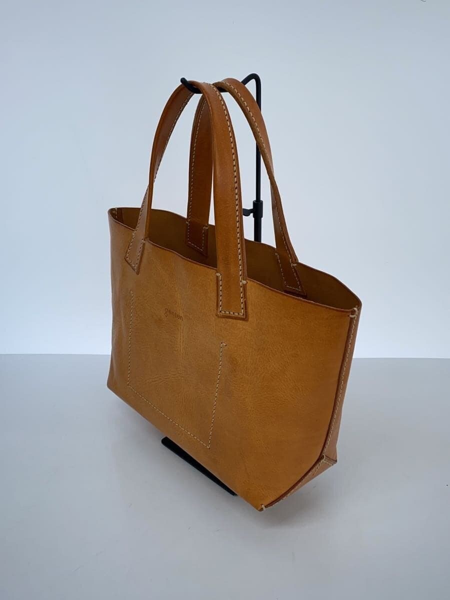 GENTEN Amaro Tote Bag S Leather BRW Solid Color 2