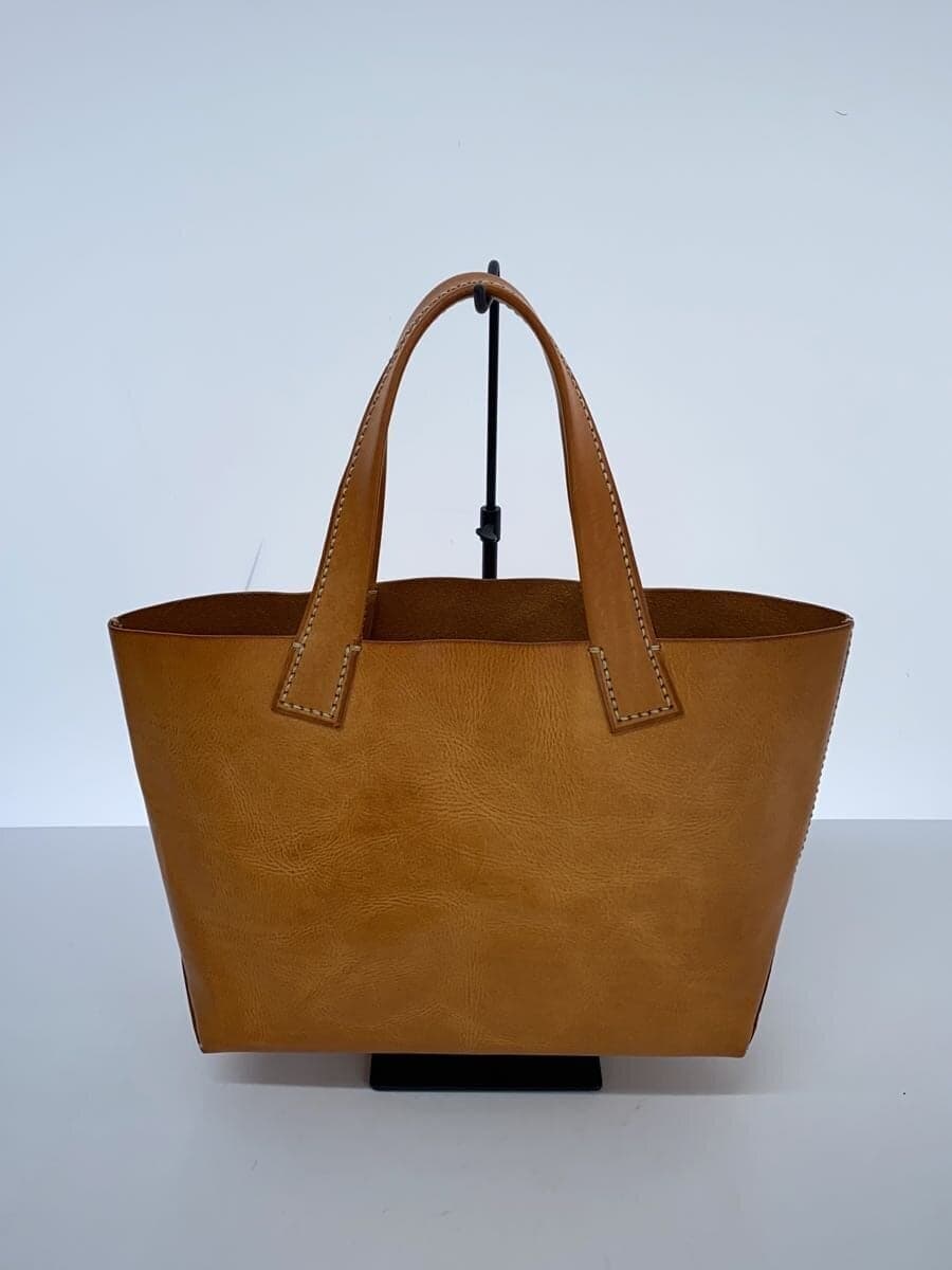 GENTEN Amaro Tote Bag S Leather BRW Solid Color 3