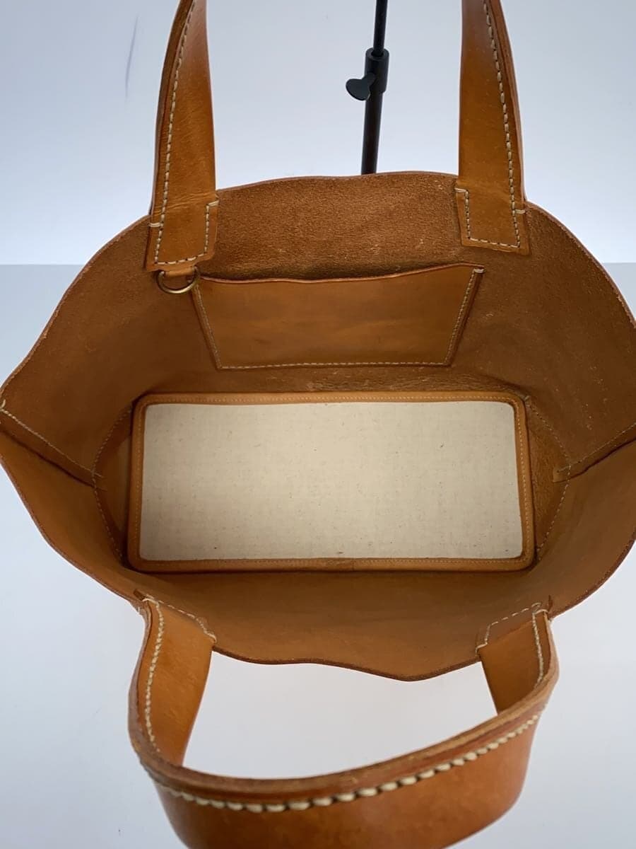 GENTEN Amaro Tote Bag S Leather BRW Solid Color 6