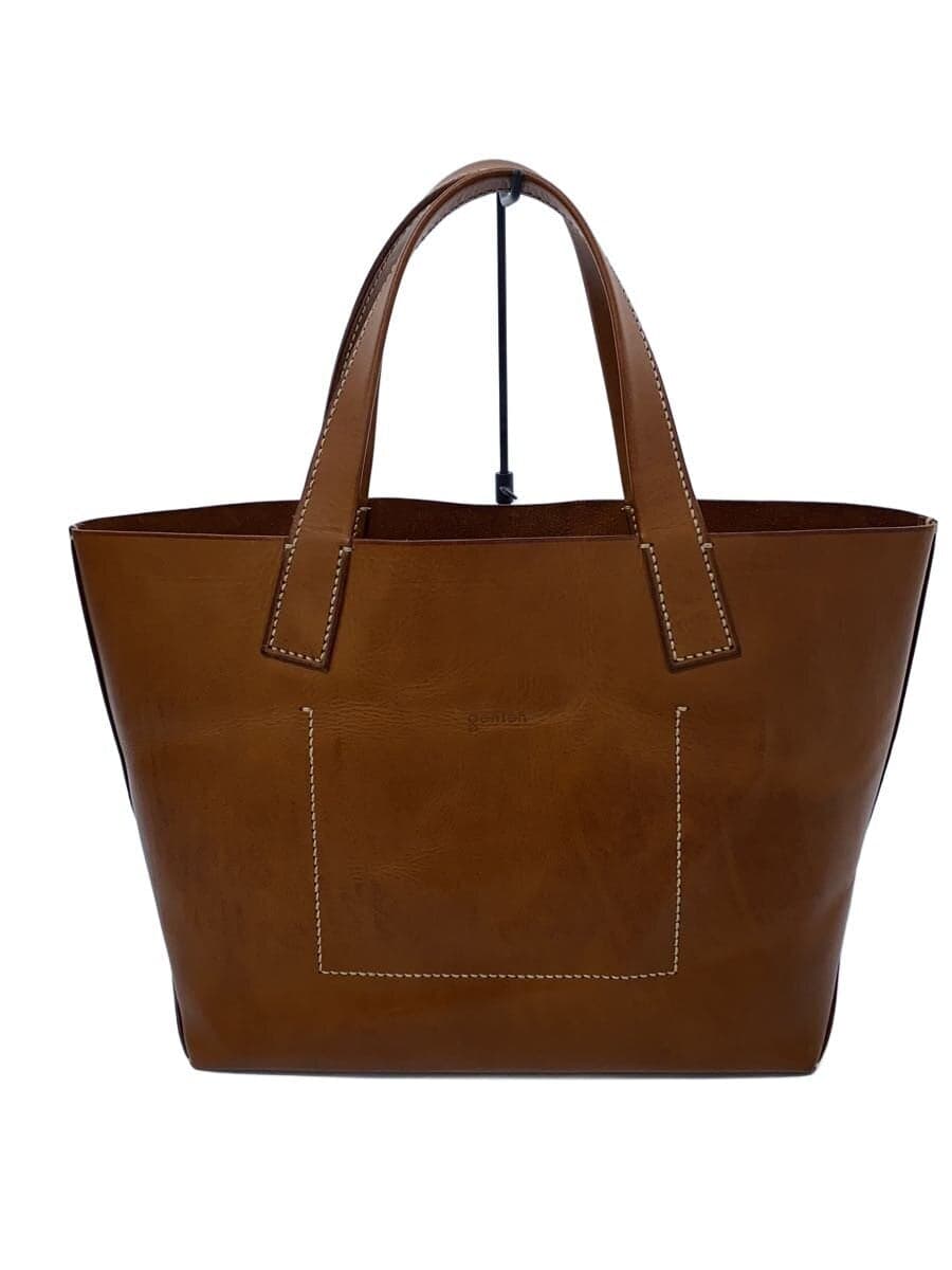 GENTEN Amaro Tote Bag L Leather BRW Plain