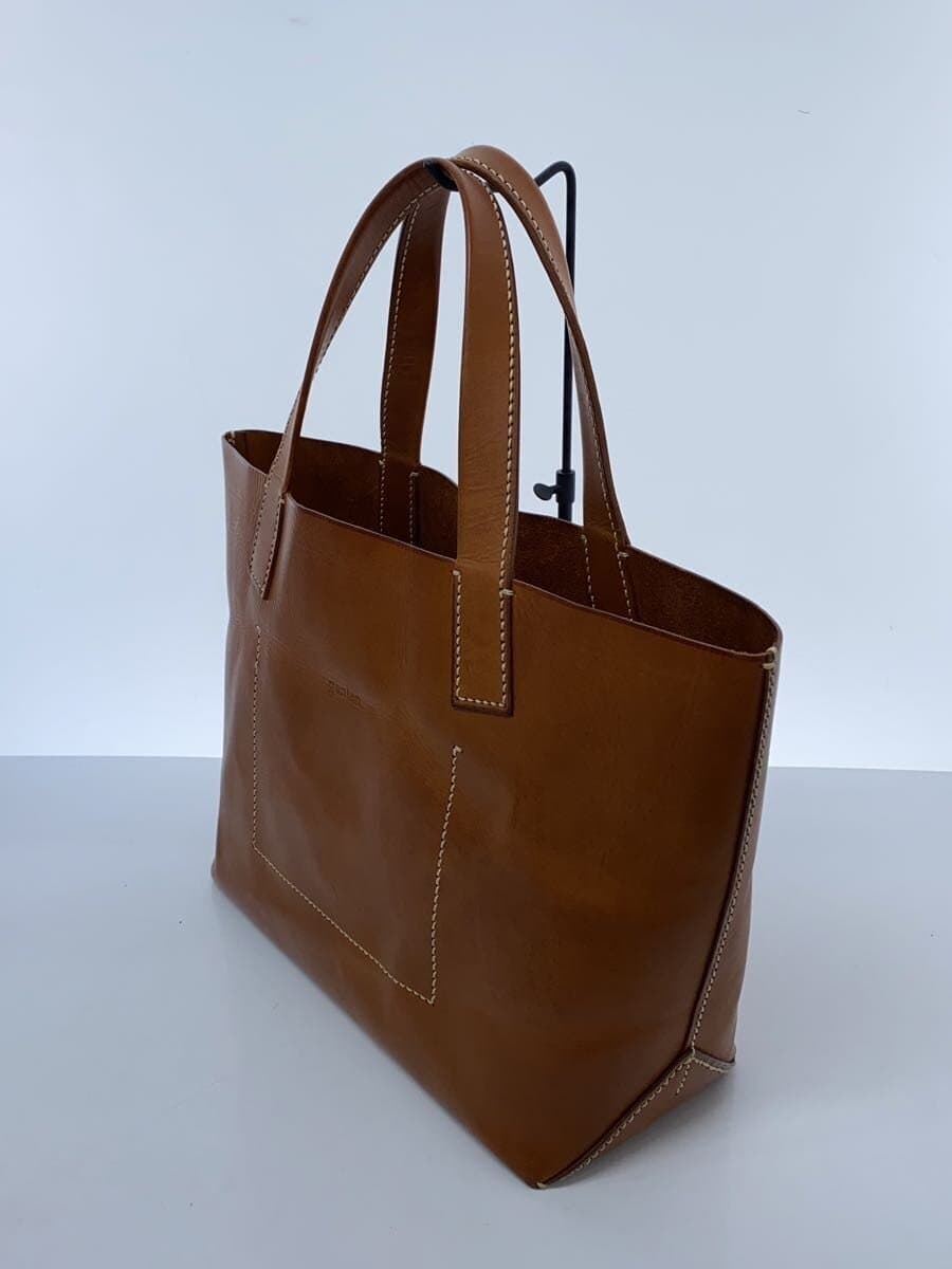 GENTEN Amaro Tote Bag L Leather BRW Plain 2