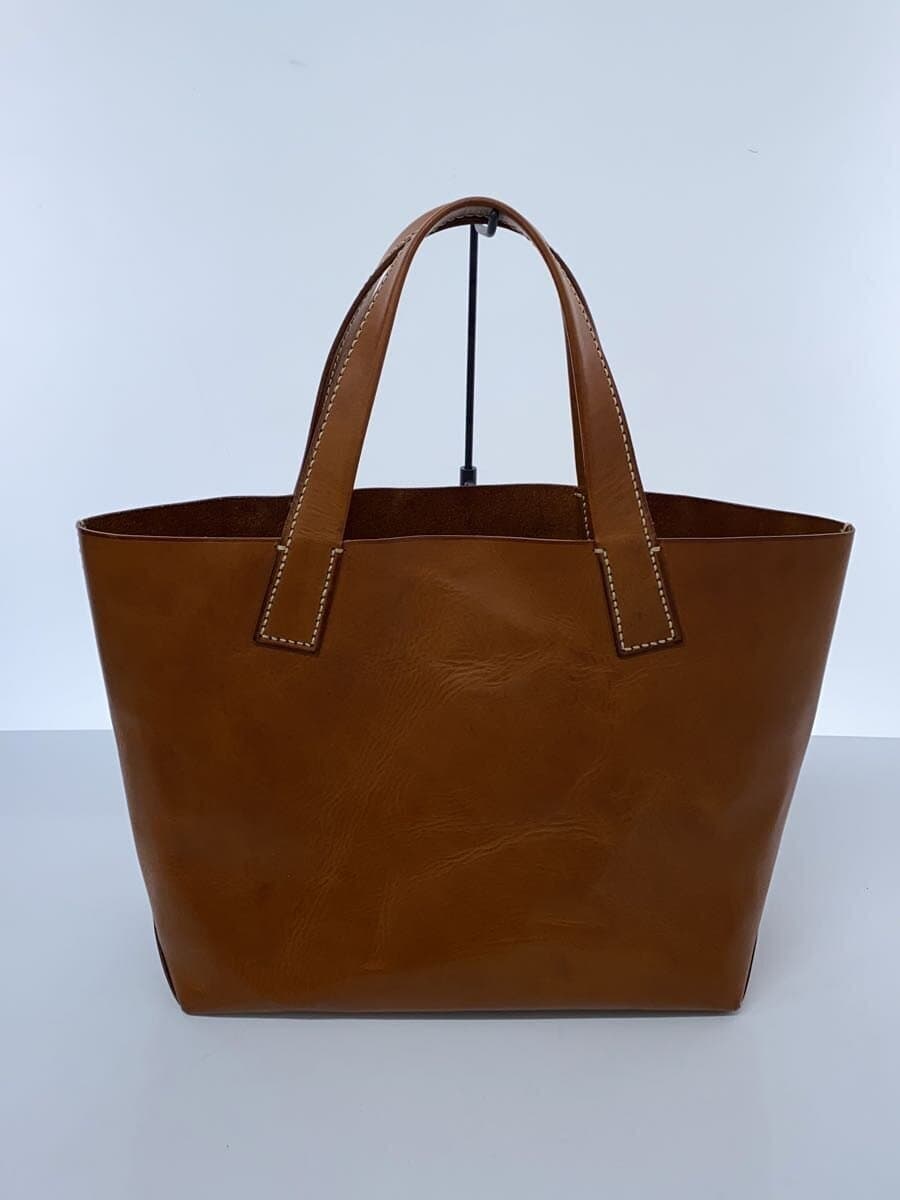 GENTEN Amaro Tote Bag L Leather BRW Plain 3