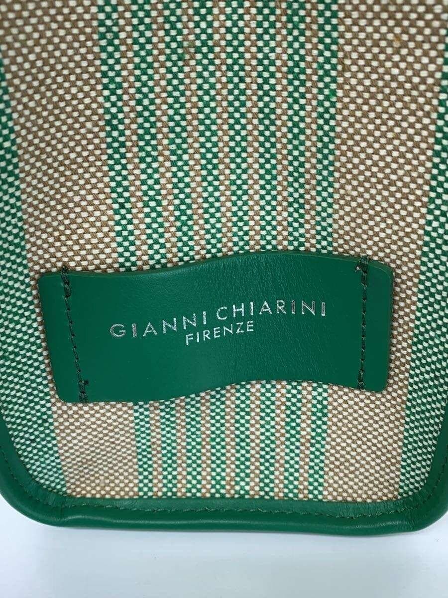 GIANNI CHIARINI Marcella Tote Bag Cotton GRN Stripe 5