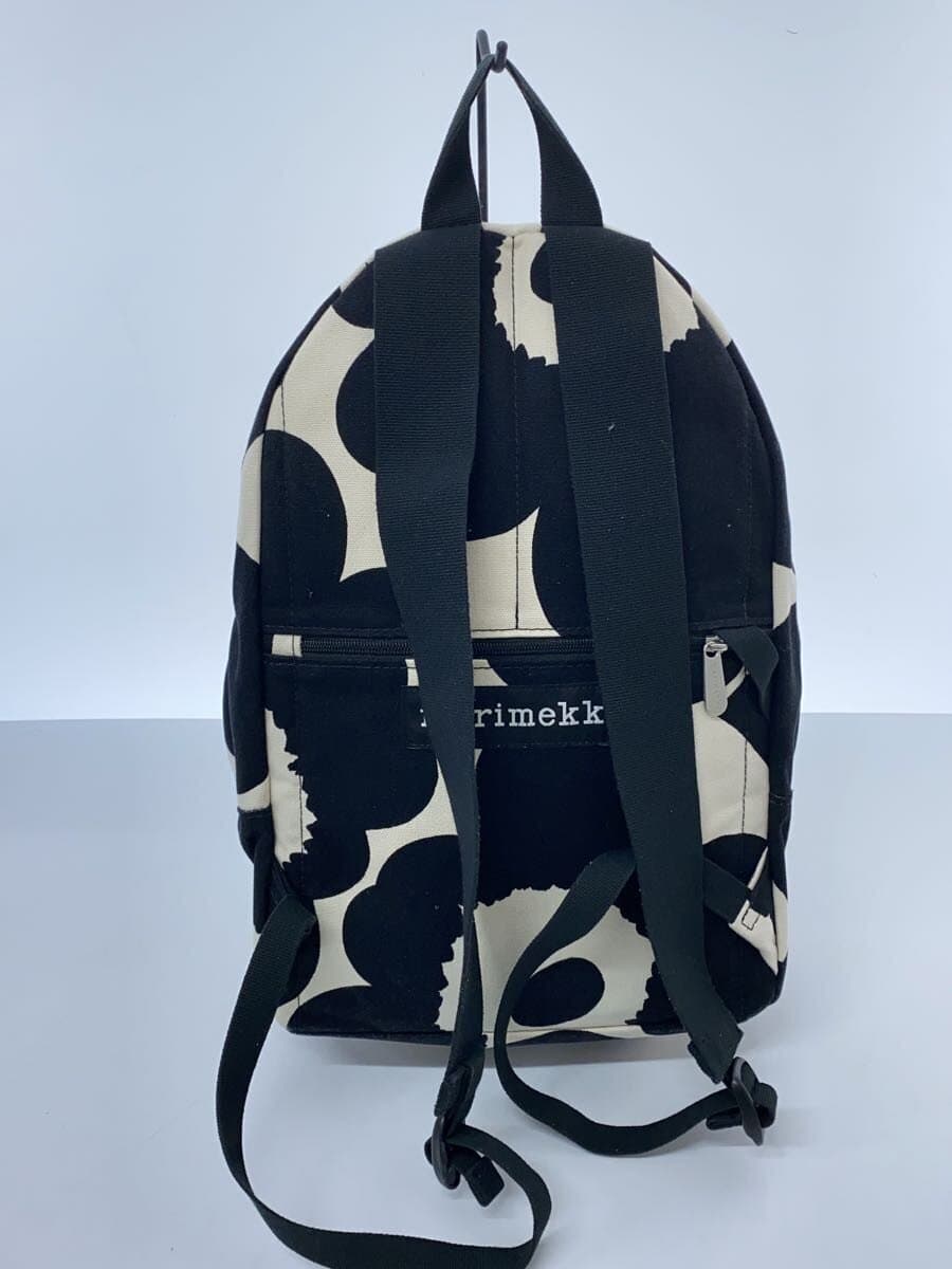 marimekko Everything Backpack I Unikko Cotton BLK Floral Pattern 3