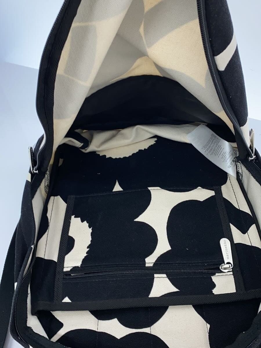 marimekko Everything Backpack I Unikko Cotton BLK Floral Pattern 6