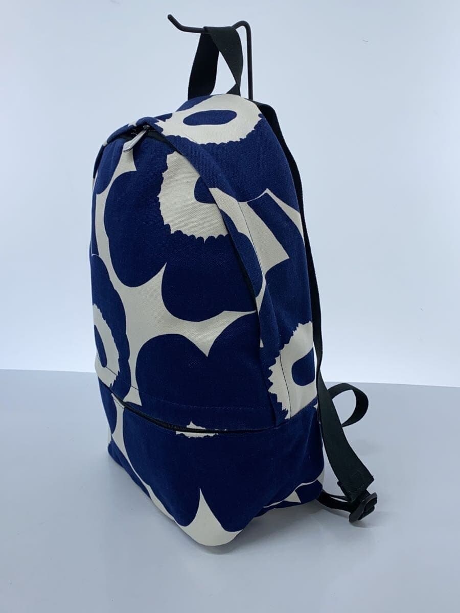 marimekko Every Backpack I Unikko Cotton BLU Floral Pattern 2