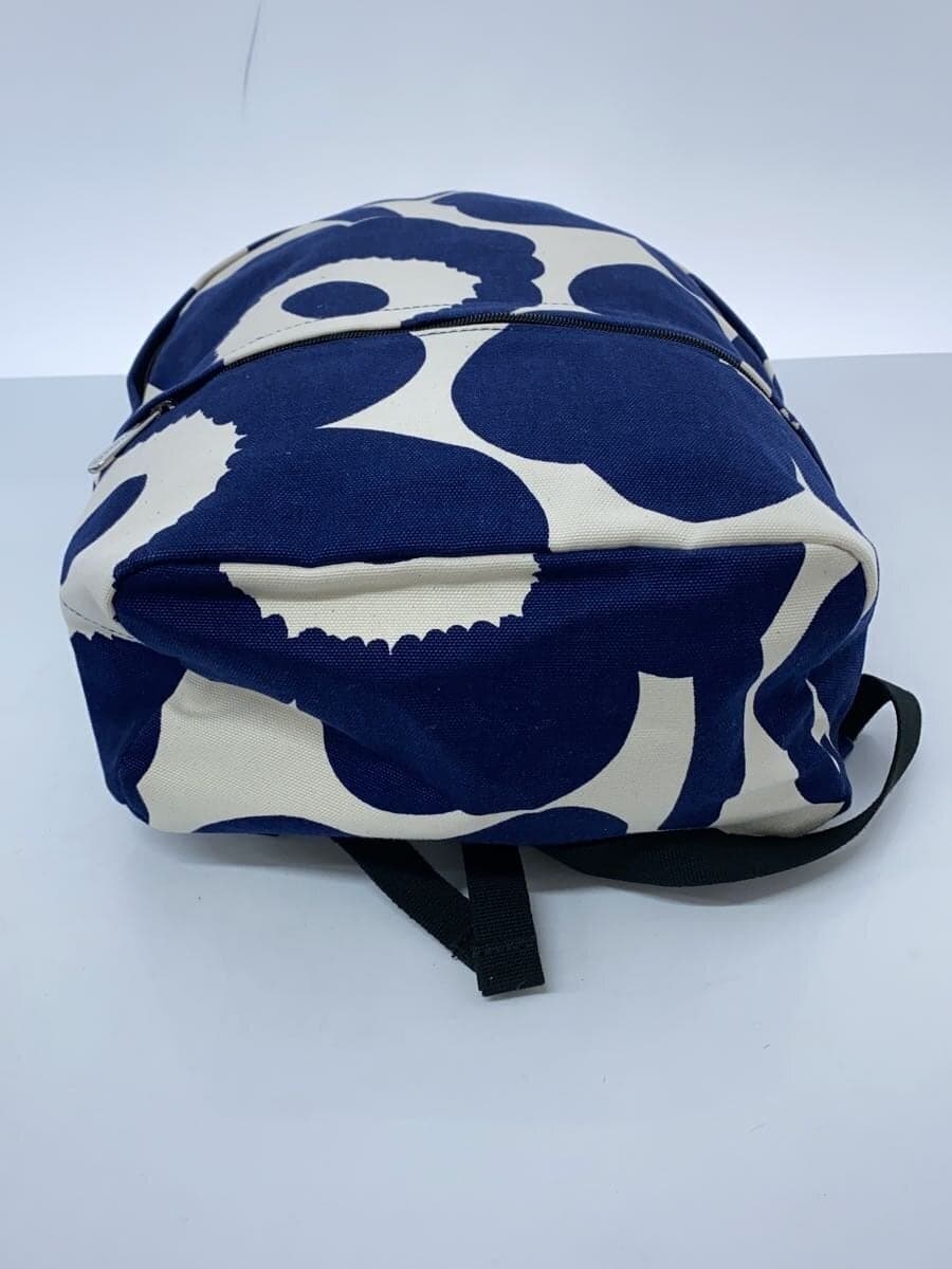 marimekko Every Backpack I Unikko Cotton BLU Floral Pattern 4